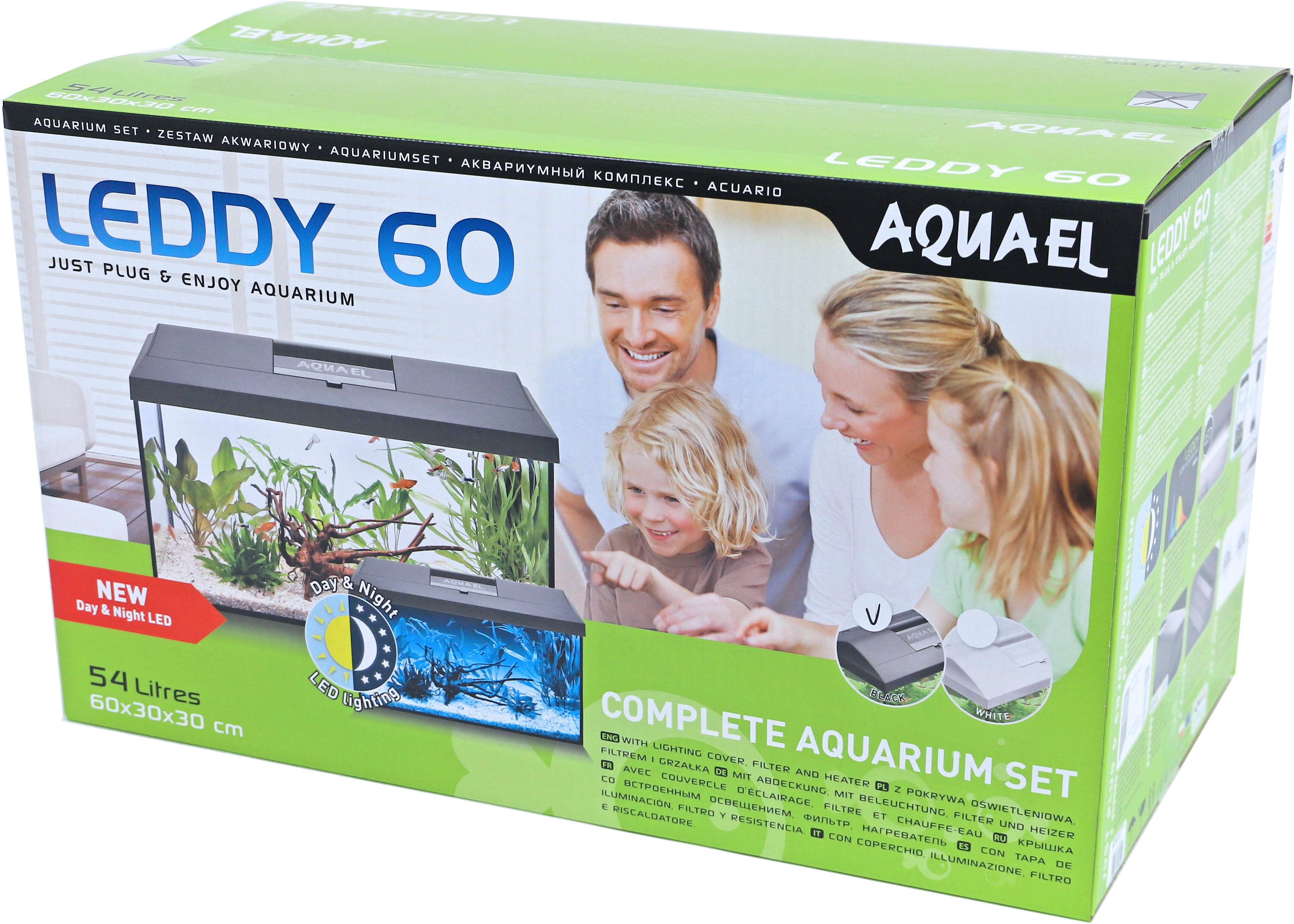 Aquarium Leddy 60 Day&Night Zwart