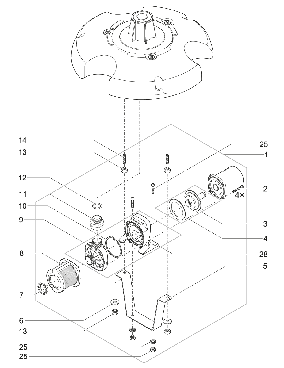 Juego de tornillos PondJet Eco - Oase spare parts