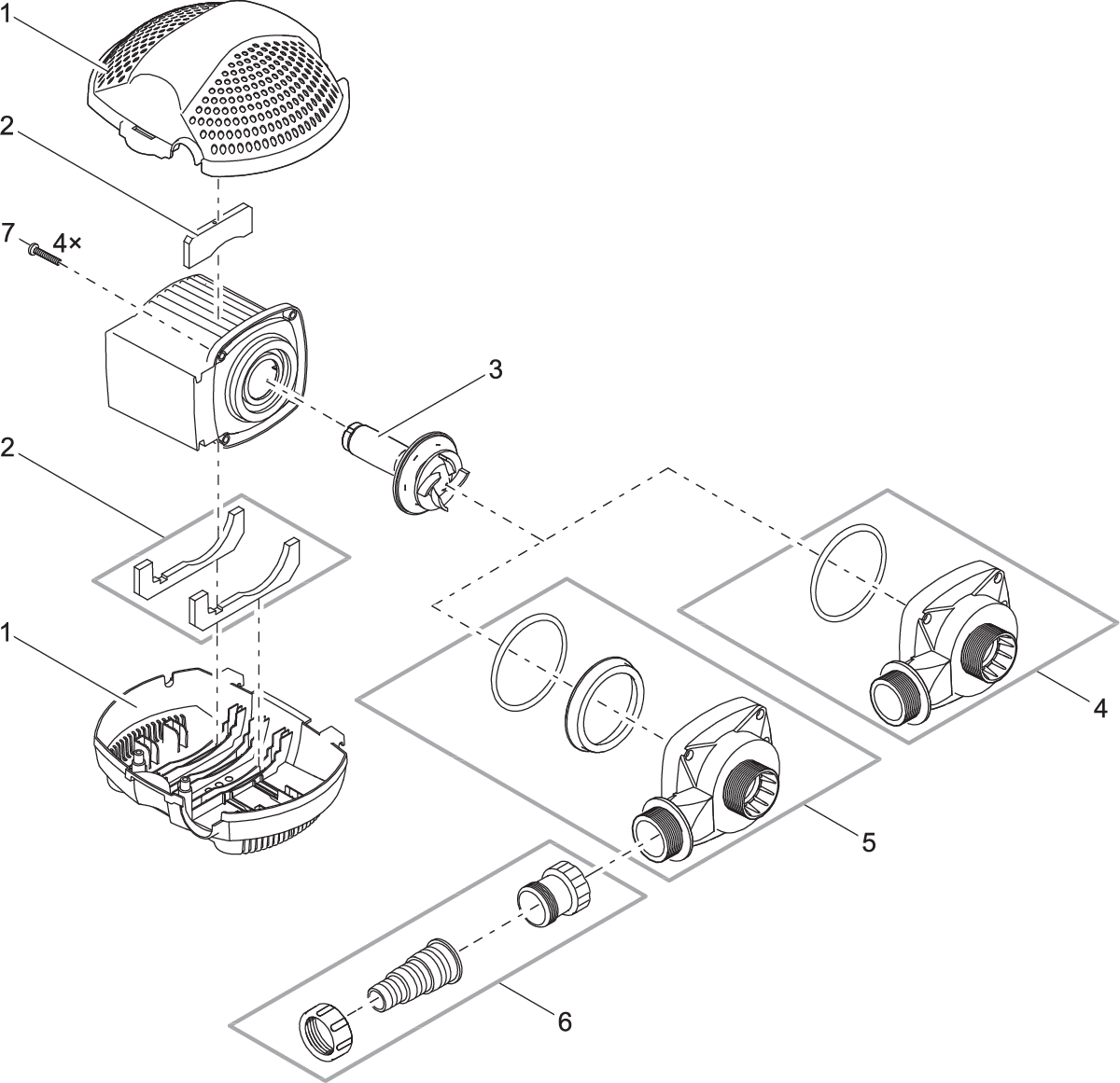 Ersatz Filtergehäuse PondoMax 3500-17000 - Oase-Ersatzteile