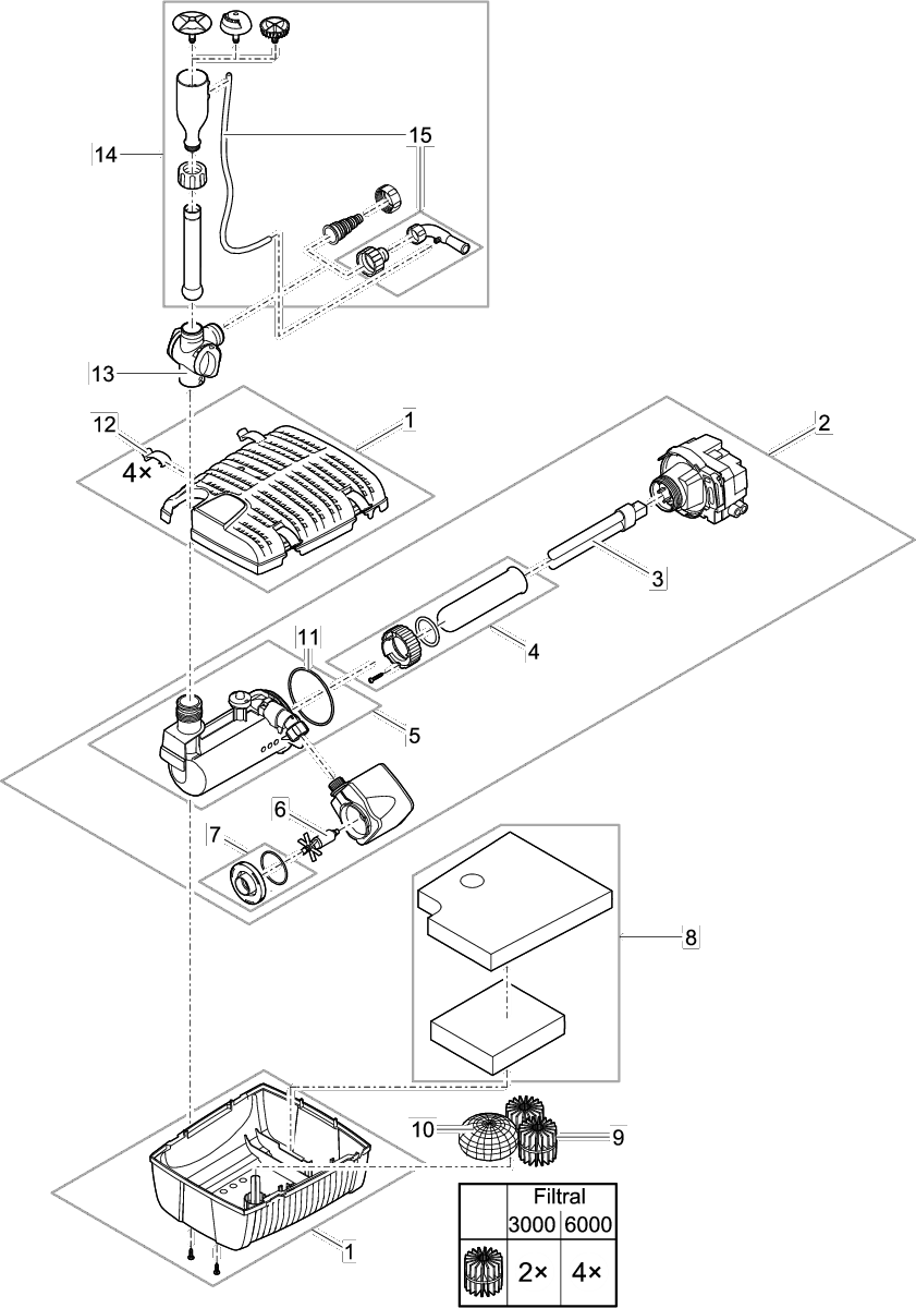 BG Ersatz Quarzglas Filtral groß - Oase-Ersatzteile