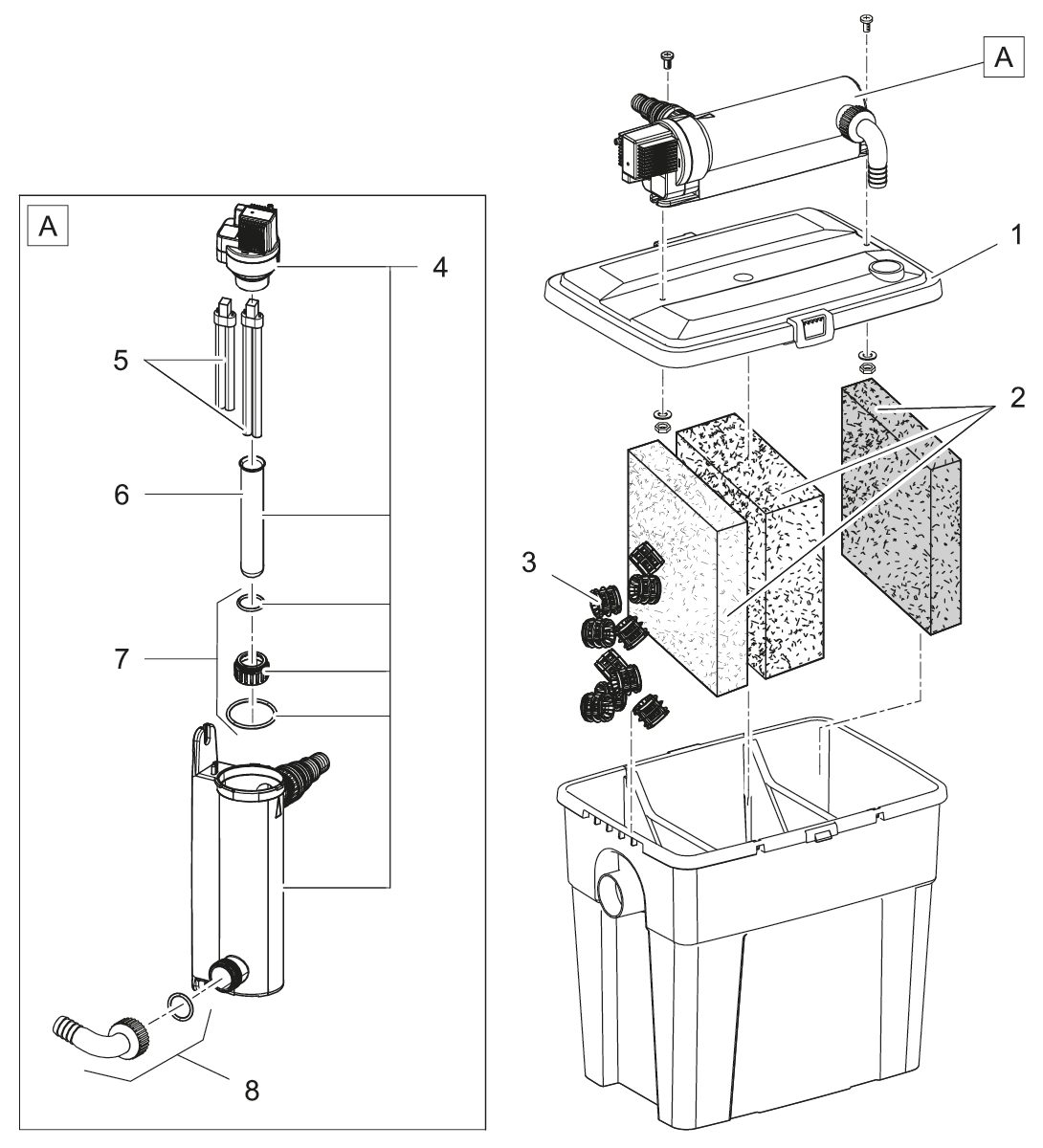 Mousses de filtre MKF 5000 - Pièces détachées pour Oase