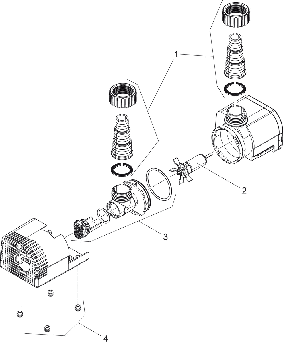 Rotor cpl. Elément-Synchrone 750 V - Pièces détachées pour Oase