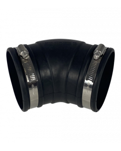 Flexibele rubber bocht (45°) 90mm