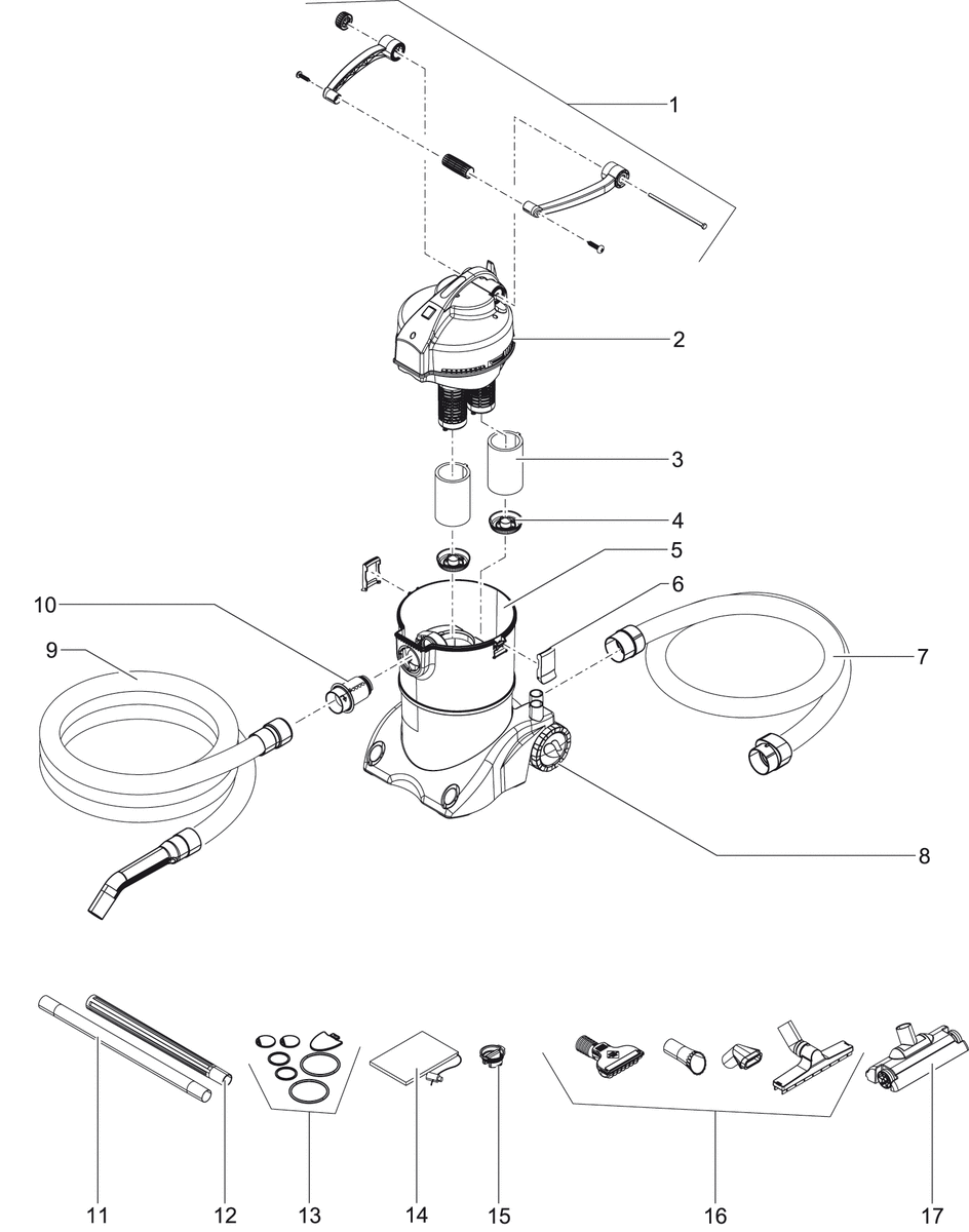 PondoVac 3 / 4 / 5 handle replacement