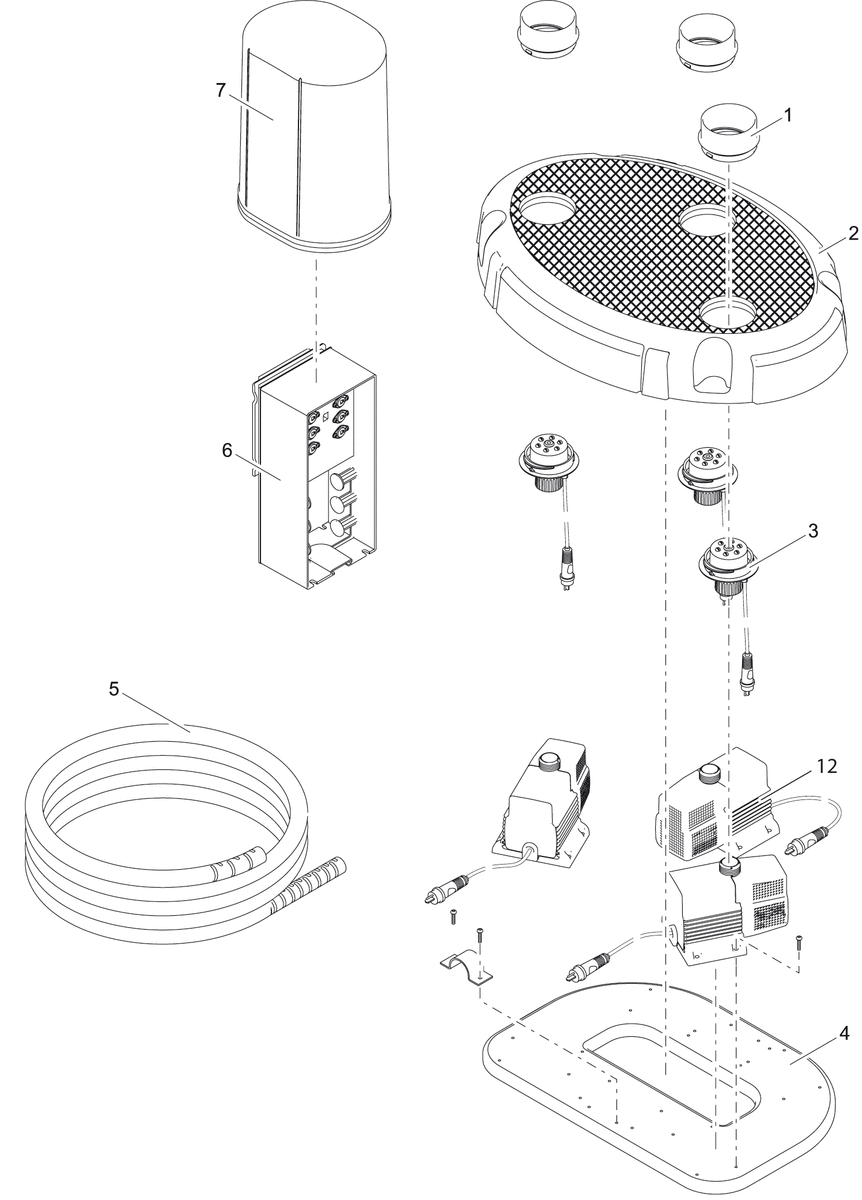 ASM bearing plate w. gasket Trio/Quintet - Component Oase