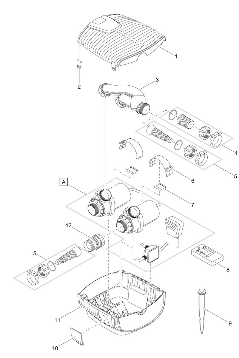 Filterschale unten AquaMax Twin - Oase-Ersatzteile