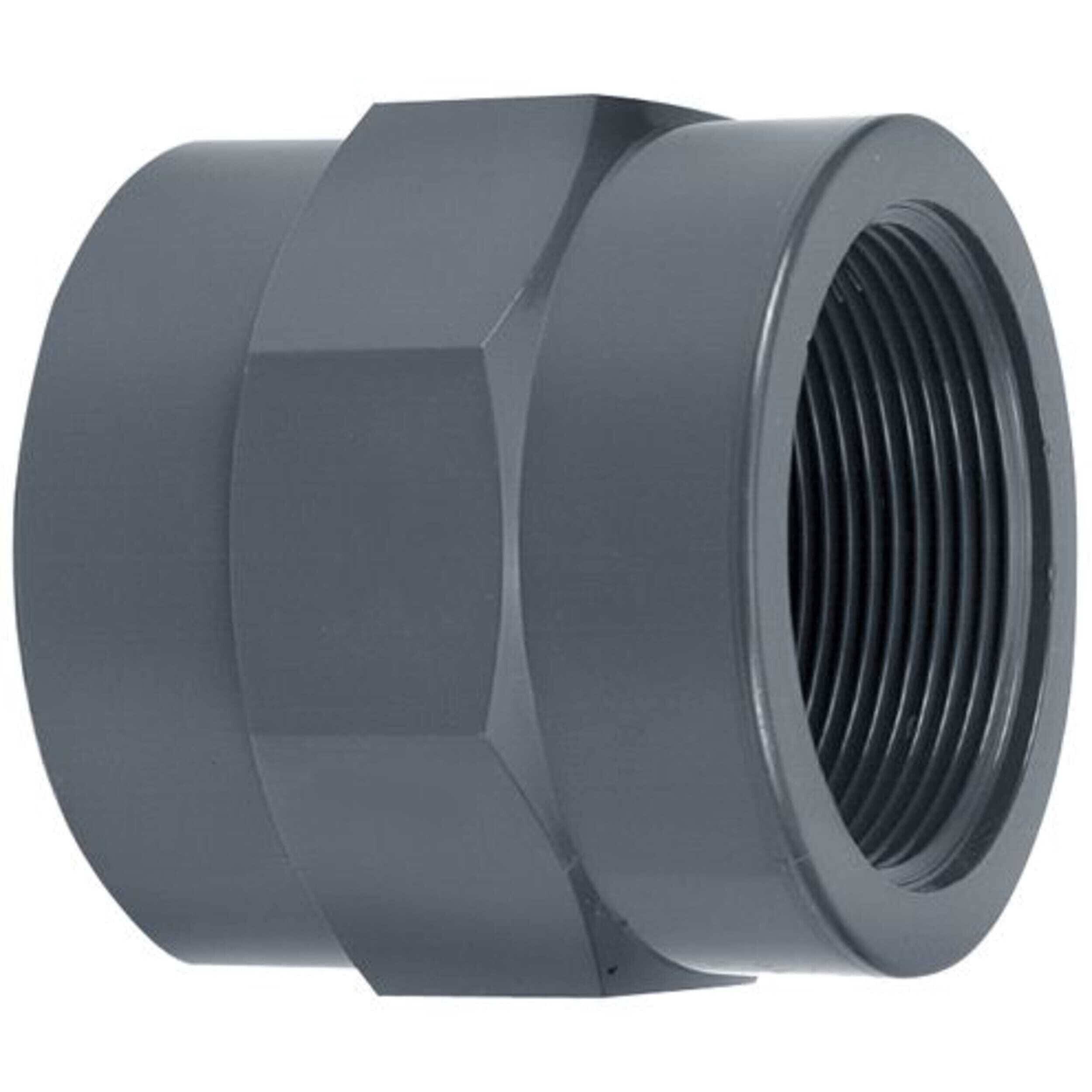 PVC Manchon fileté adhésif x filetage femelle 50mm x 1½"'