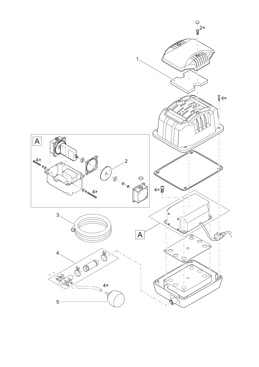 Set membrane de rechange PondoAir 1800 - Pièces détachées pour Oase