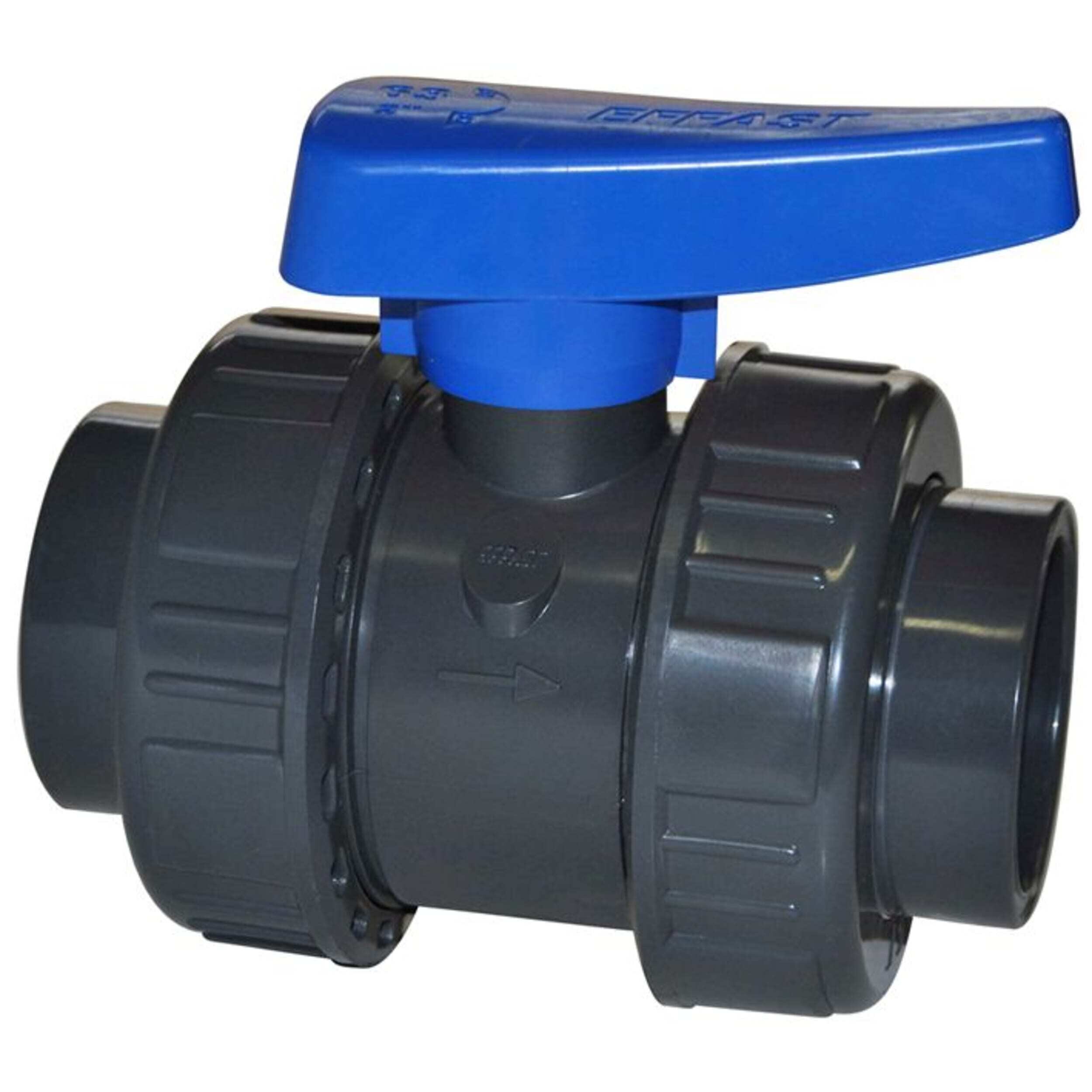 Ball valve PVC glue with double swivel 50mm Camera, Electronics