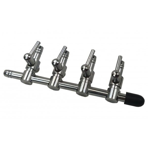 Manifold valve chrome-plated 4-gang