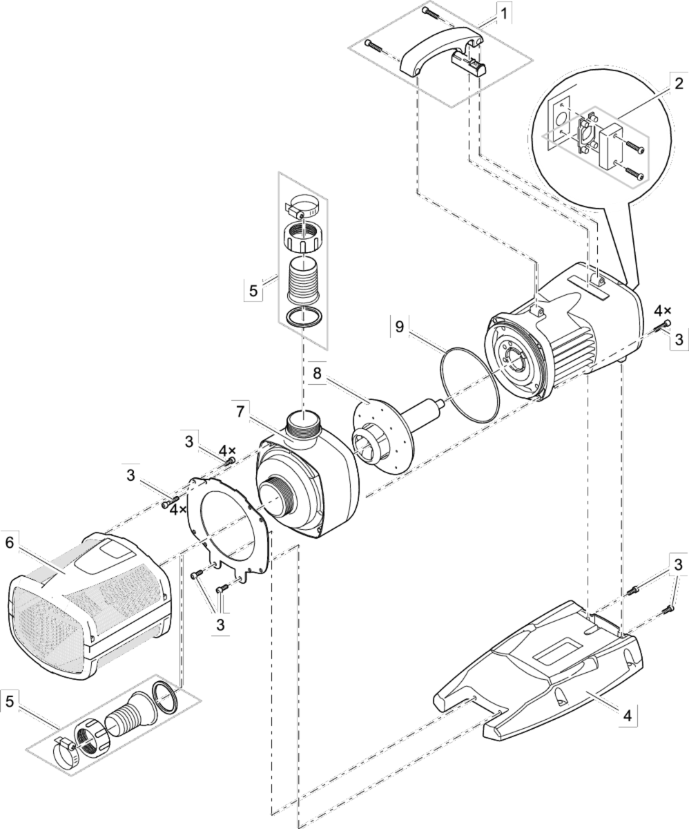 BG Pumpengehäuse Aquarius/AquaMax 36000 - Oase-Ersatzteile