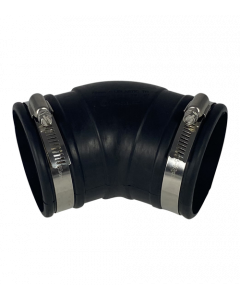 Flexibele rubber bocht (45°) 75mm