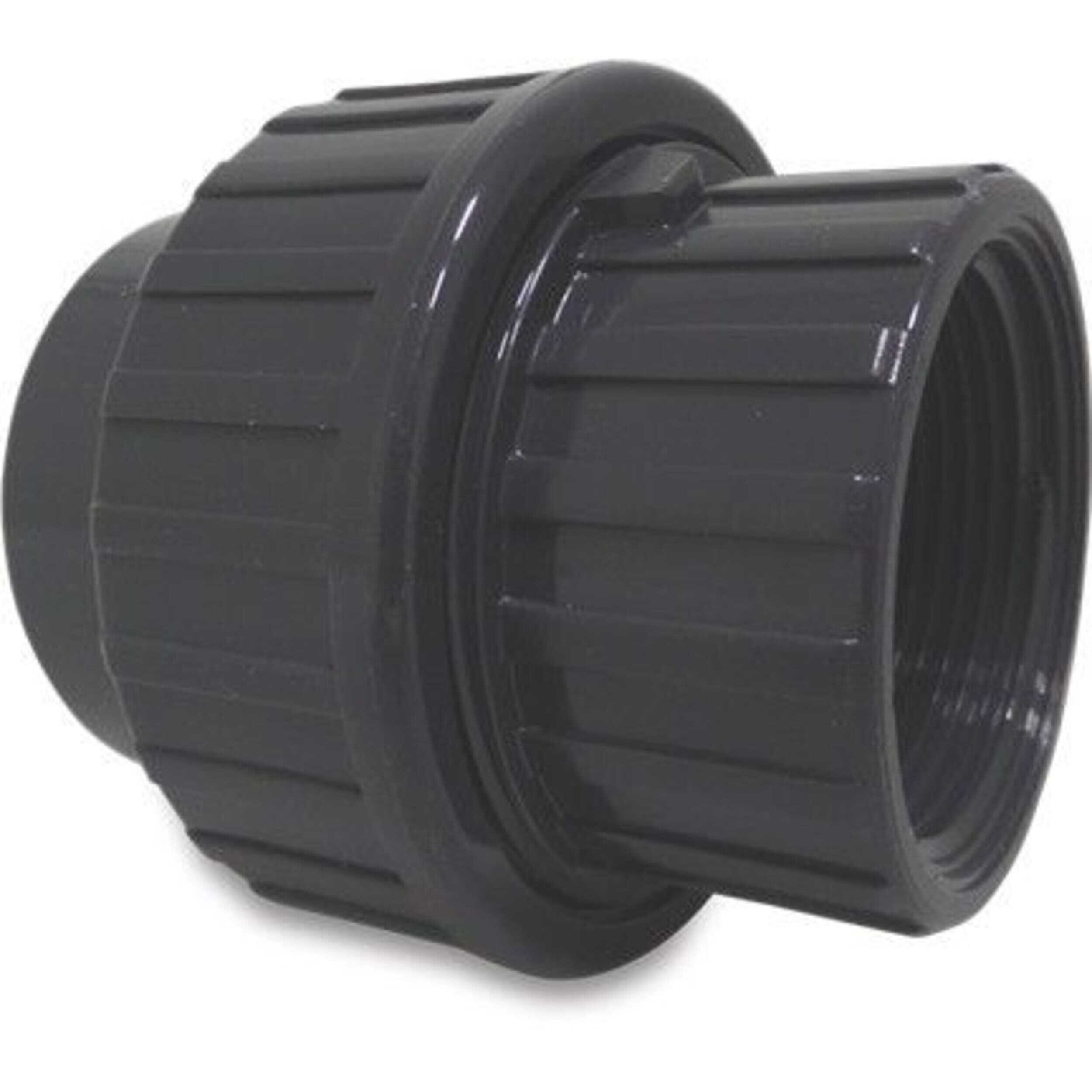 Acoplamiento 3/3 (negro) Pegamento x rosca hembra 50mm x 1½"
