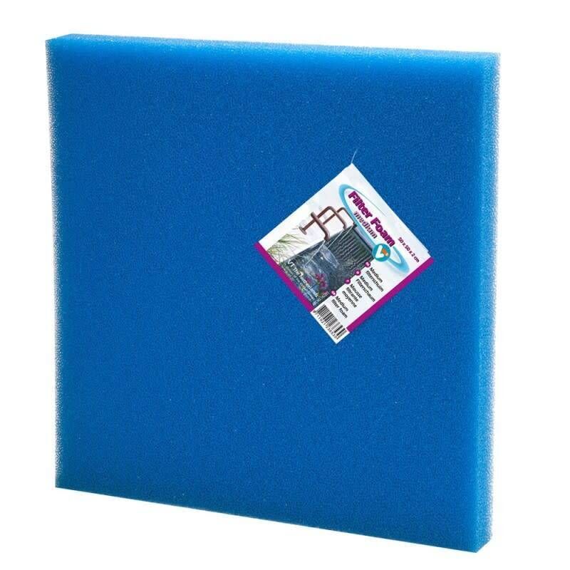 Filterschuim 50 x 50 x 2 cm Blauw - Medium