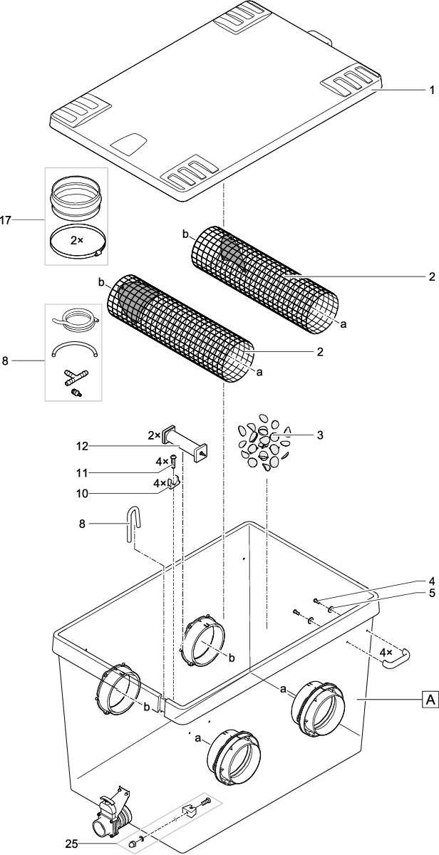 Verv. aansluiting bruissteen Mov. Bed XL