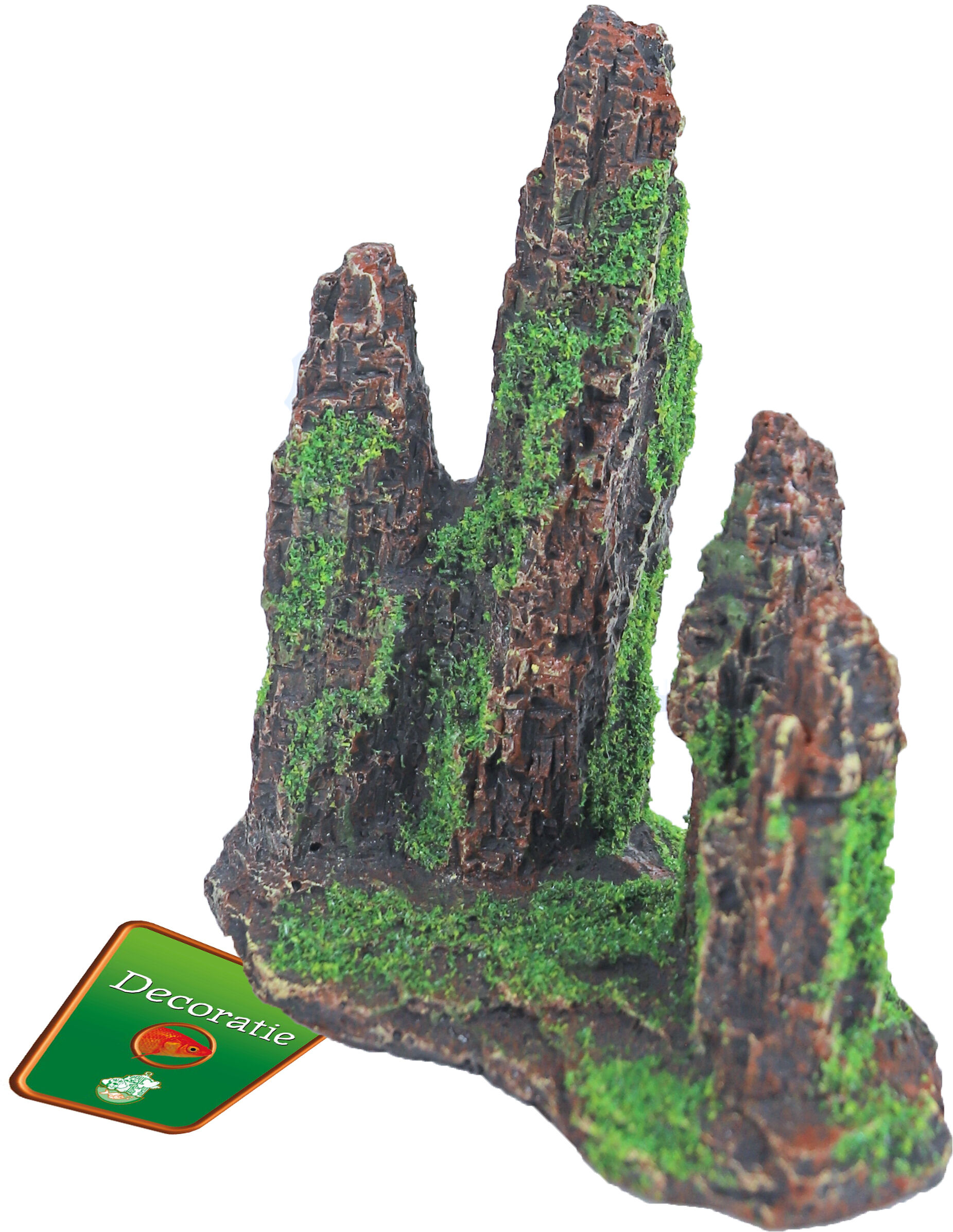 Ornament Rocks with moss 15 cm