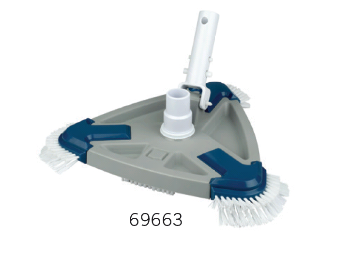 Blue Line Triangle Bottom Cleaner Deluxe | Astralpool | c Brush, Device, Tool, Cleaning, Person