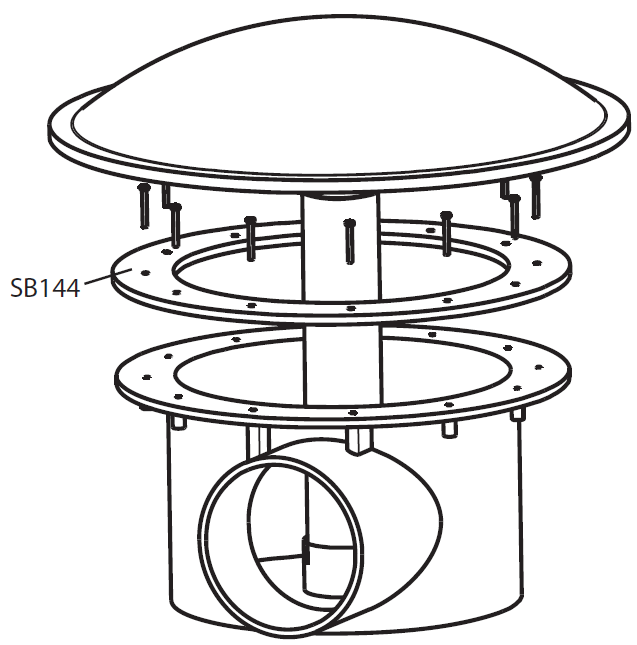 Loose flange ring for bottom drain 110 mm Coil, Spiral