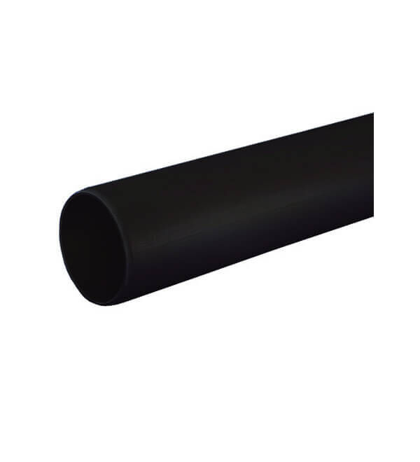 Tube PP noir 90mm longueur 1 mtr