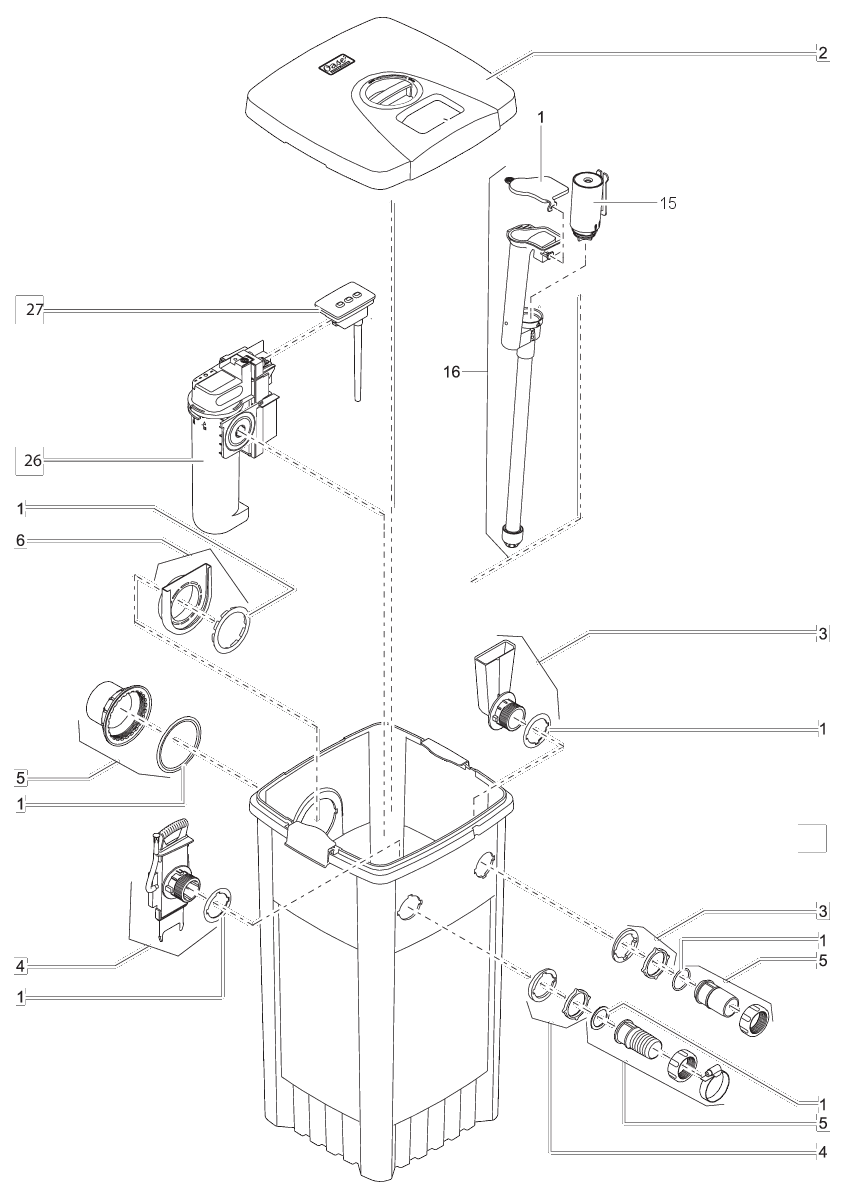 Unité électrique UVC 24 FiltoMatic - Pièces détachées pour Oase